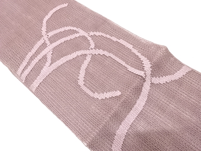 手組み羅　線描き模様　名古屋帯